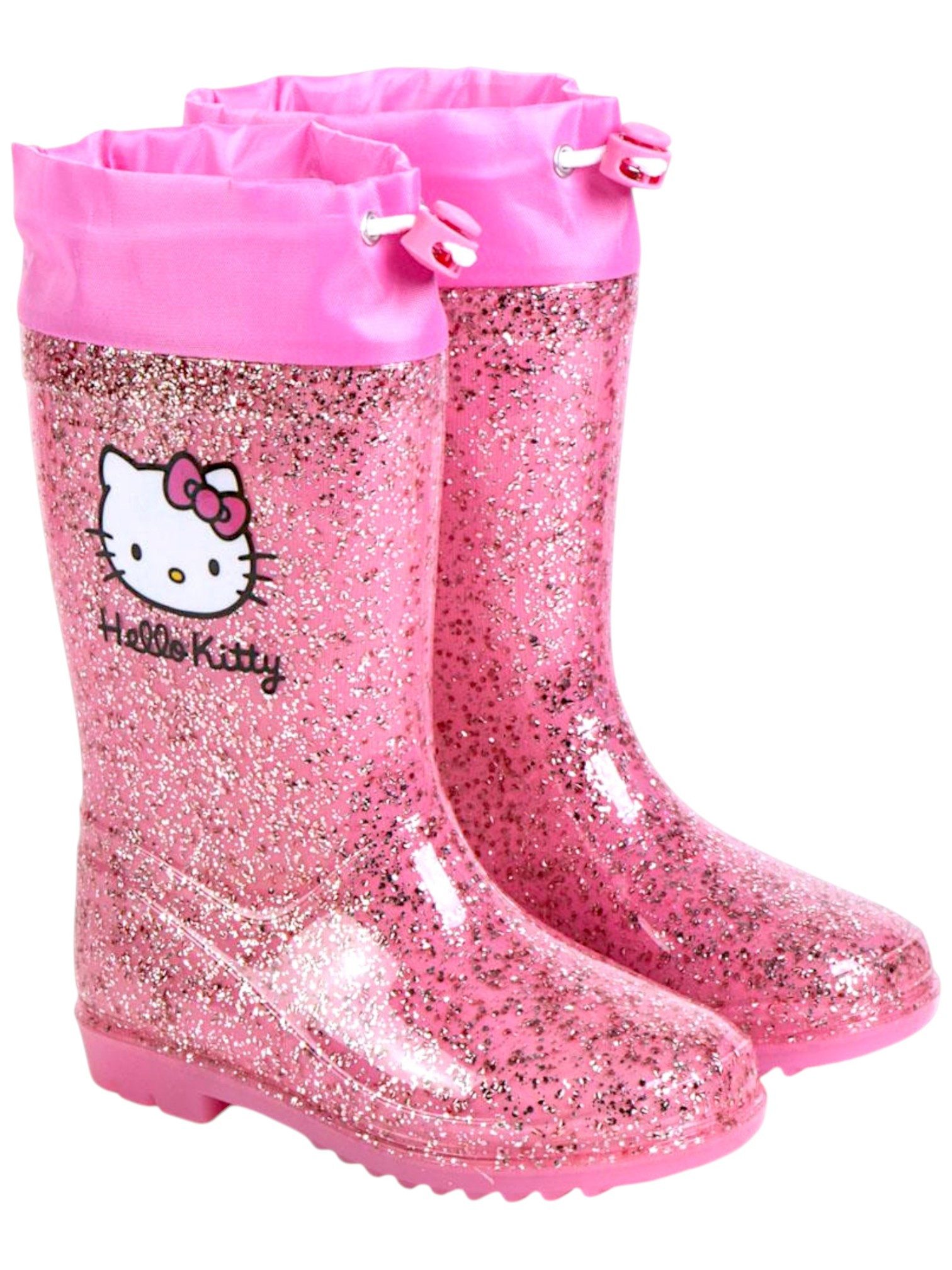 Cerdá Hello Kitty mit Glitzer Gummistiefel Mädchen Regenstiefel Gr. 25 - 32