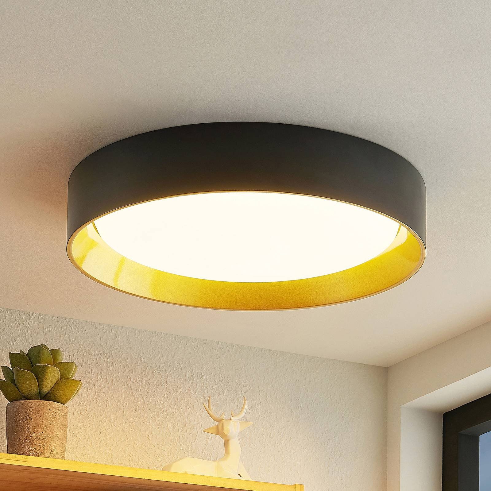 Lindby LED Deckenleuchte Kambia, LED-Leuchtmittel fest günstig online kaufen
