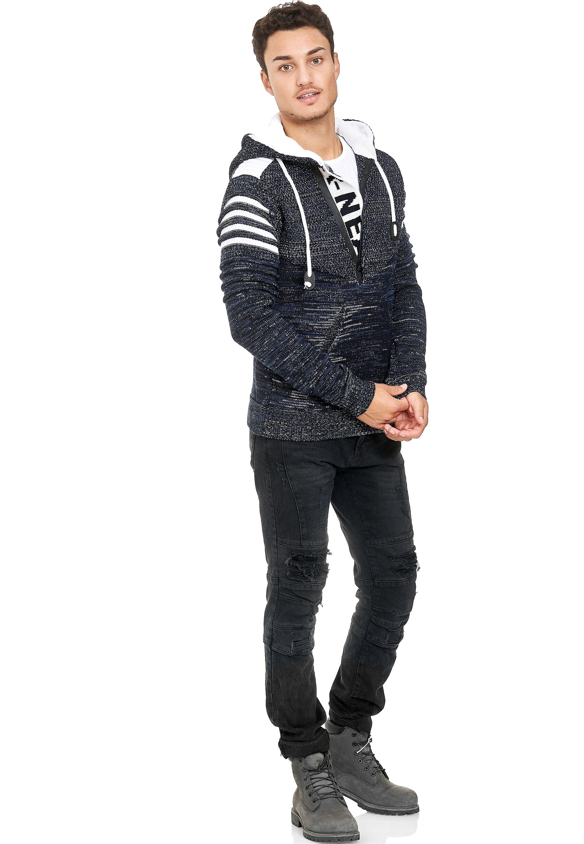 Rusty Neal Kapuzensweatshirt in modernem Strickdesign günstig online kaufen