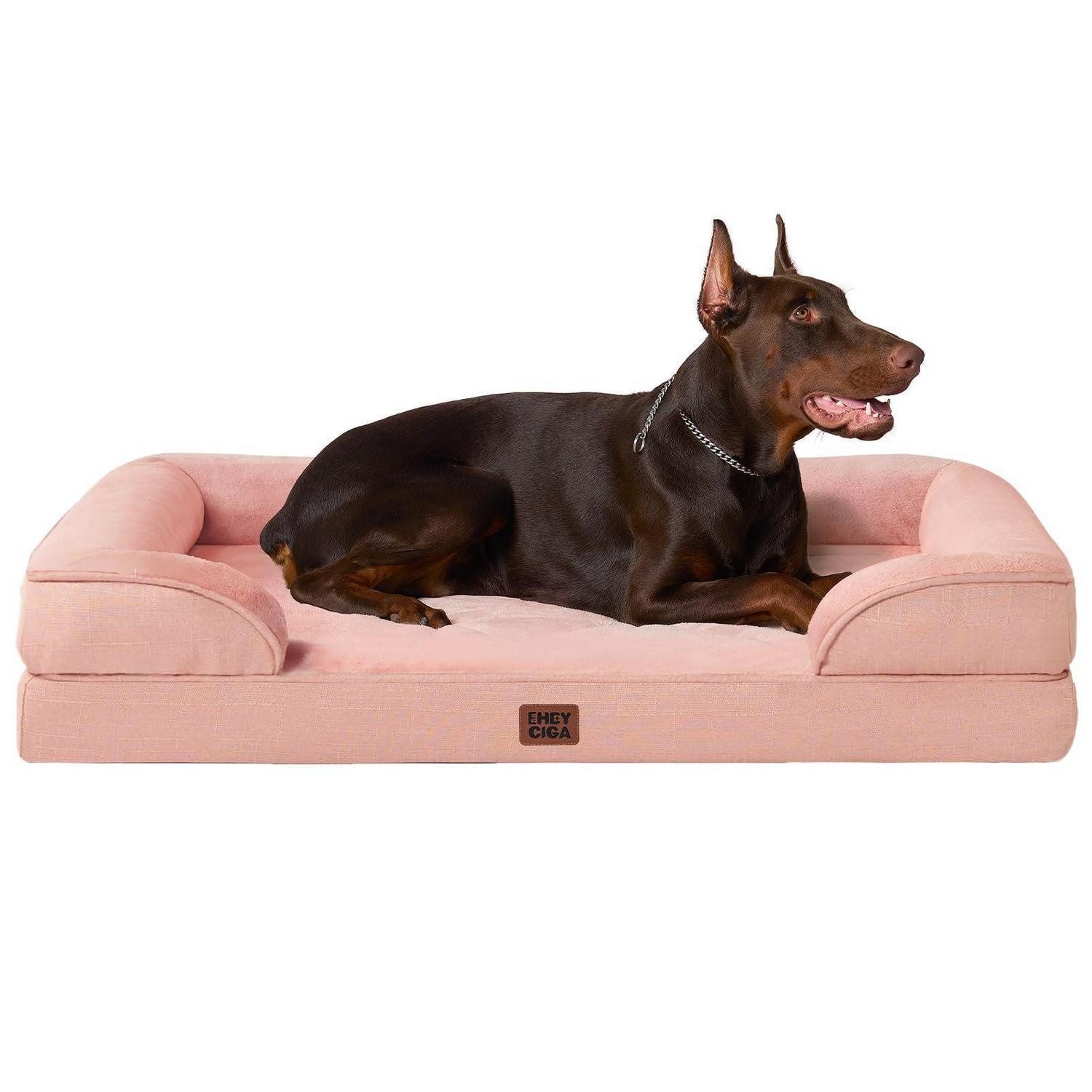 LuxusKollektion Hundebett Hundebett Sofa L Rosa 122x89cm