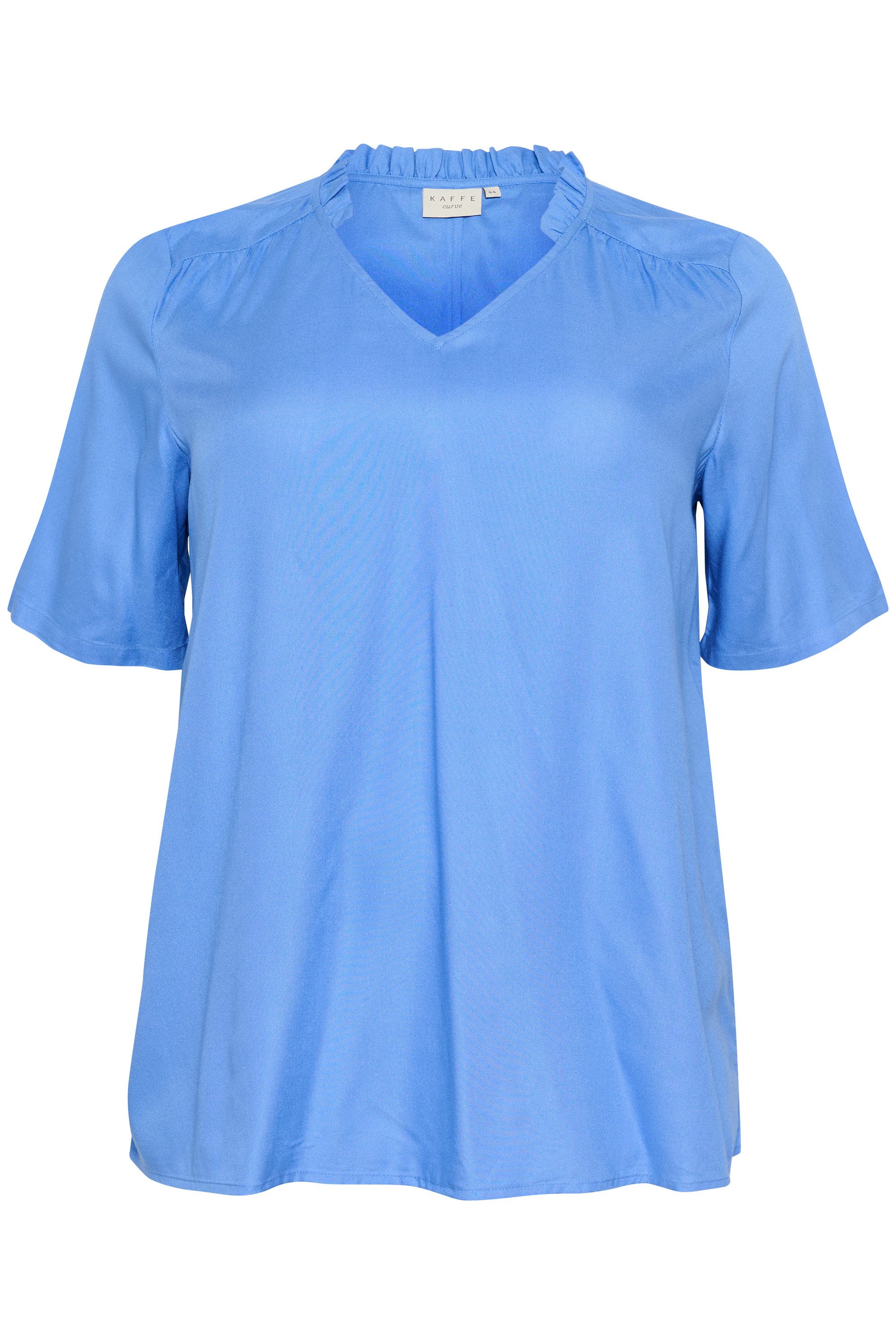 KAFFE Curve Kurzarmbluse Kurzarm-Bluse KCtine Große günstig online kaufen
