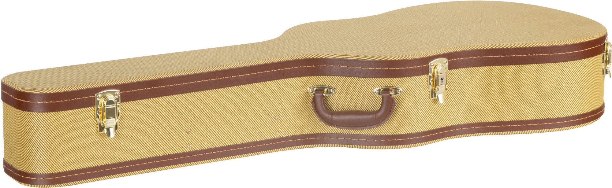 Shaman Gitarrentasche WGHCT-4122TW Hardcase Westerngitarre Tweed, Akustikgitarrenkoffer mit Zubehörfach und verschließbarem Case