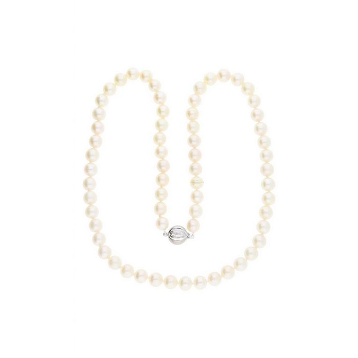 JuwelmaLux Perlenkette Perlenkette Weißgold (1-tlg) Damen Perlenkette Weißgold 585/000 inkl. Schmuckschachtel