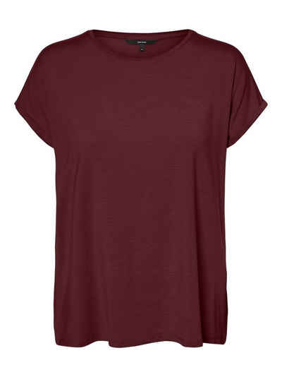 Vero Moda Rundhalsshirt VMAVA PLAIN SS TOP GAJRS NOOS