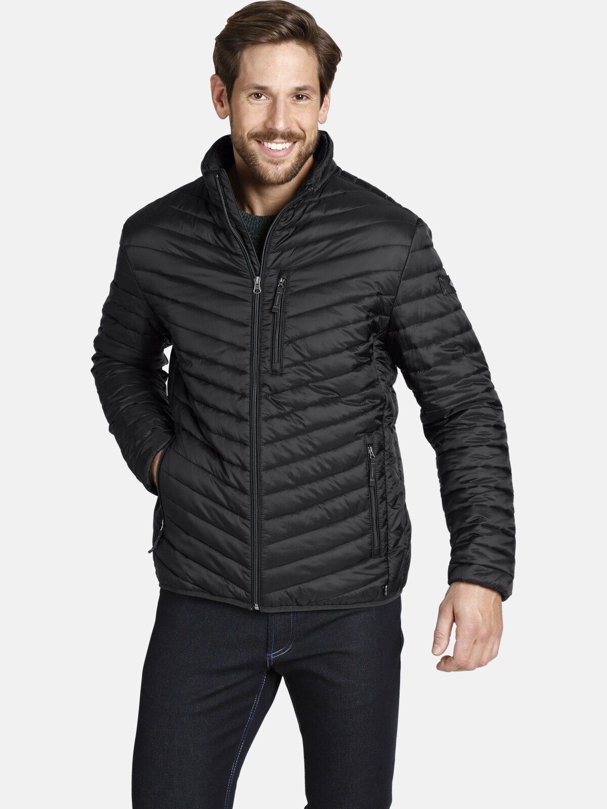 Jan Vanderstorm Outdoorjacke DANKRAD aus leichtem Material schwarz