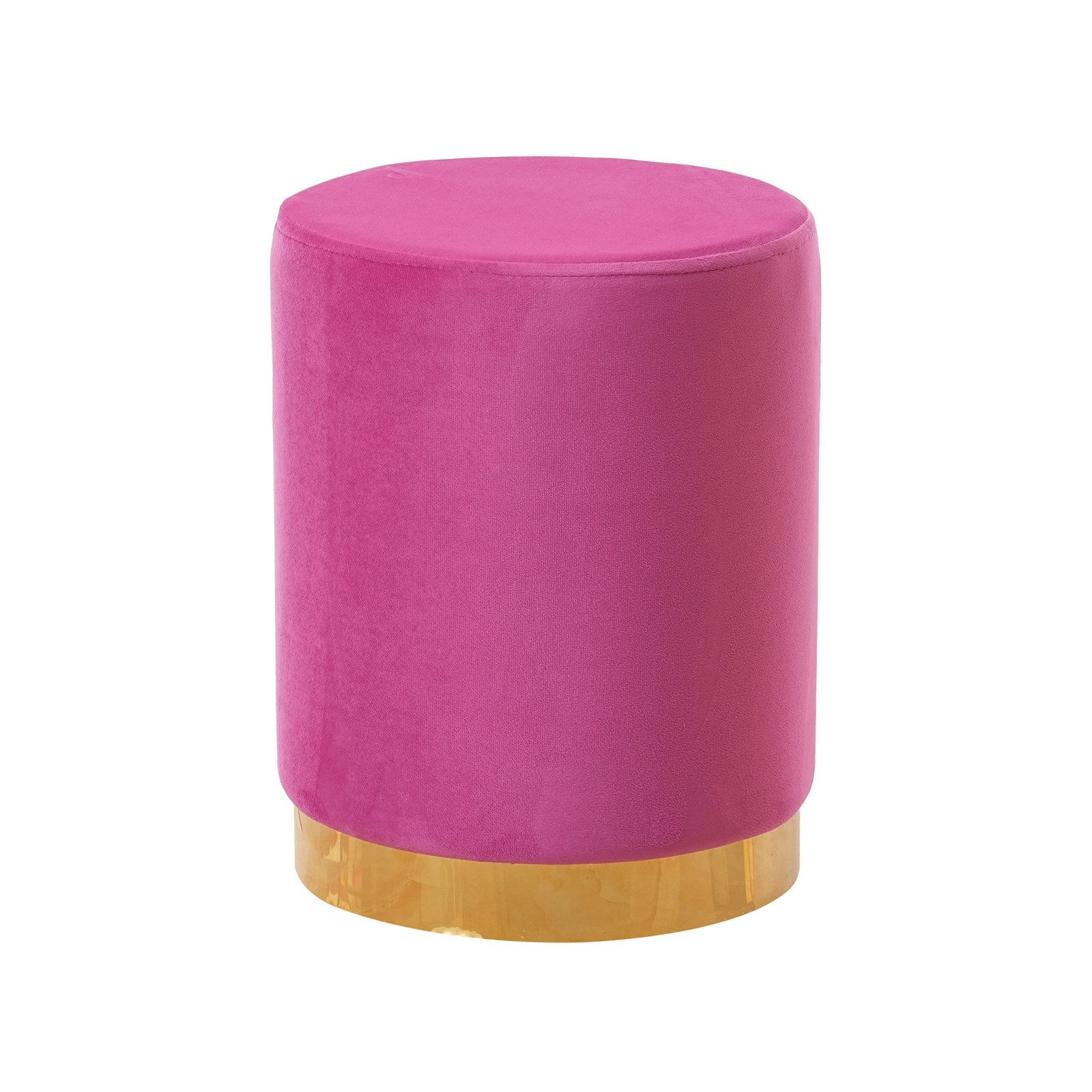 HTI-Living Polsterhocker Hocker Reese Velvet Pink (1 Stück, 1 St., 1 Hocker), Sitzzylinder mit samtiger Oberfläche und goldenem Sockel – Bild 2 von 2