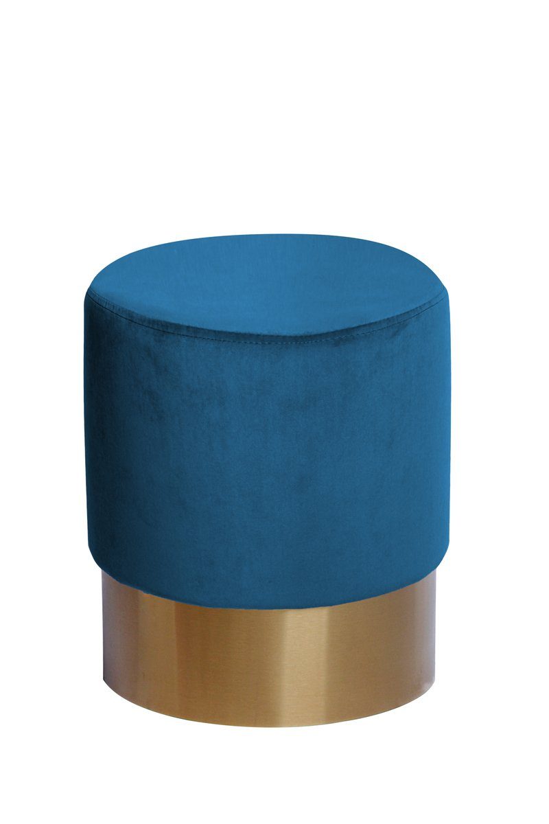 en.casa Sitzhocker, Design-Sitzhocker in runder Form 35x35x42cm Blau. € 82,99