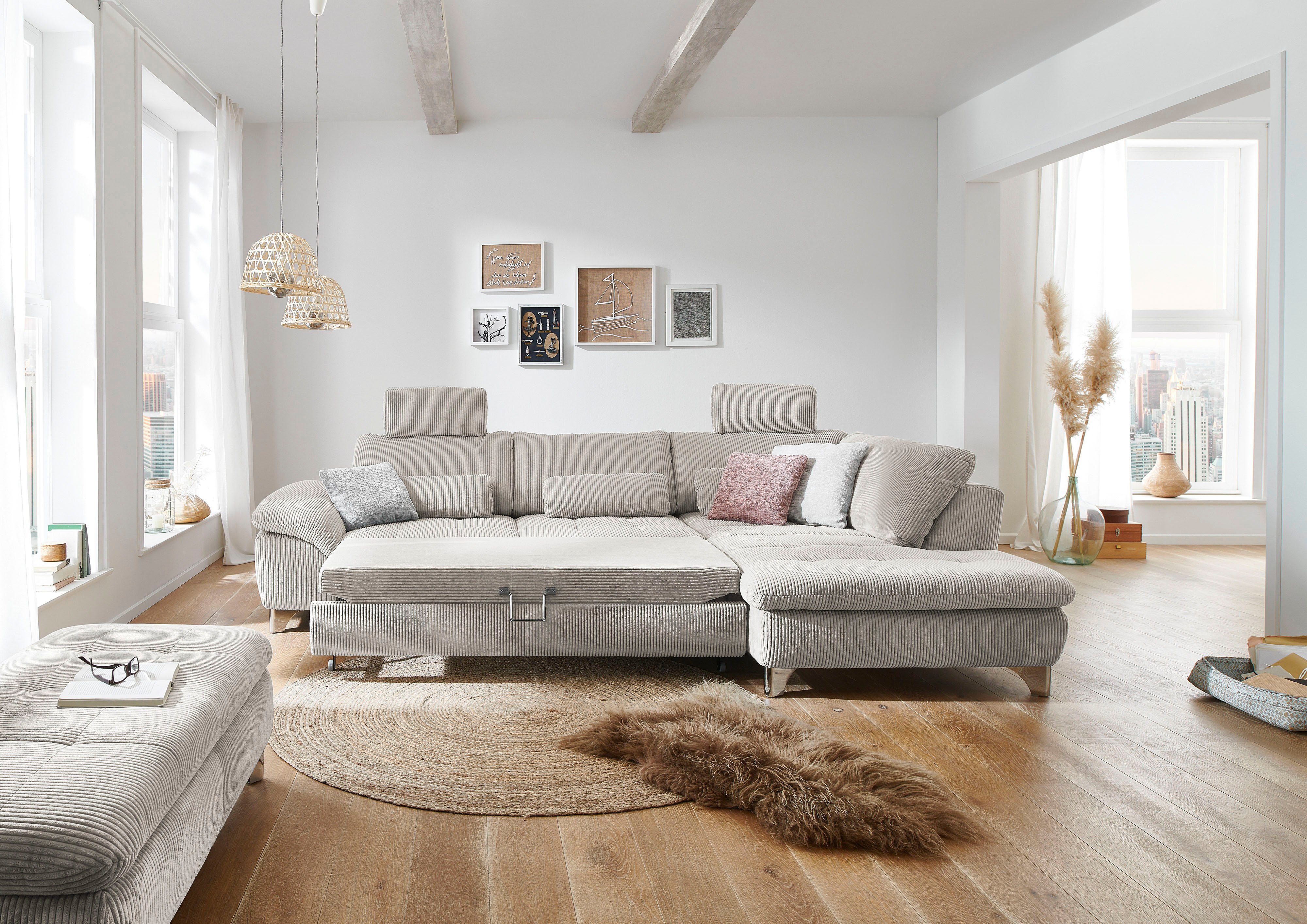 Die PlanBar Ecksofa "MP-IN14007 L-Form", wahlweise mit Bettfunktion und ver günstig online kaufen