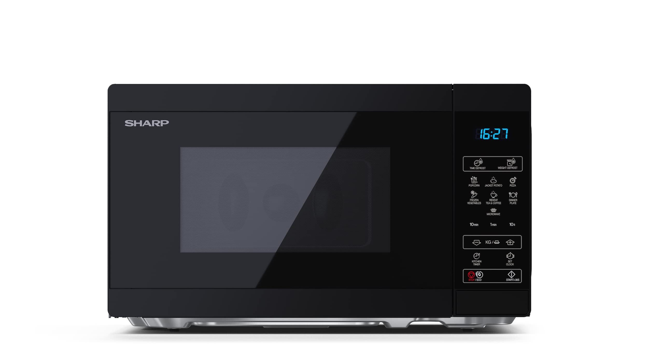 Sharp Mikrowelle MS02EB, 800W, 11 Leistungsstufen, 20 Liter, Auftaufunktion, digital