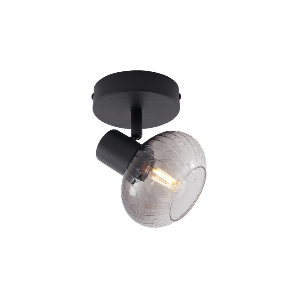 Qazqa LED Aufbaustrahler Teddy, ohne Leuchtmittel, E14, Schwarz, Modern, Metall, 1-flammig