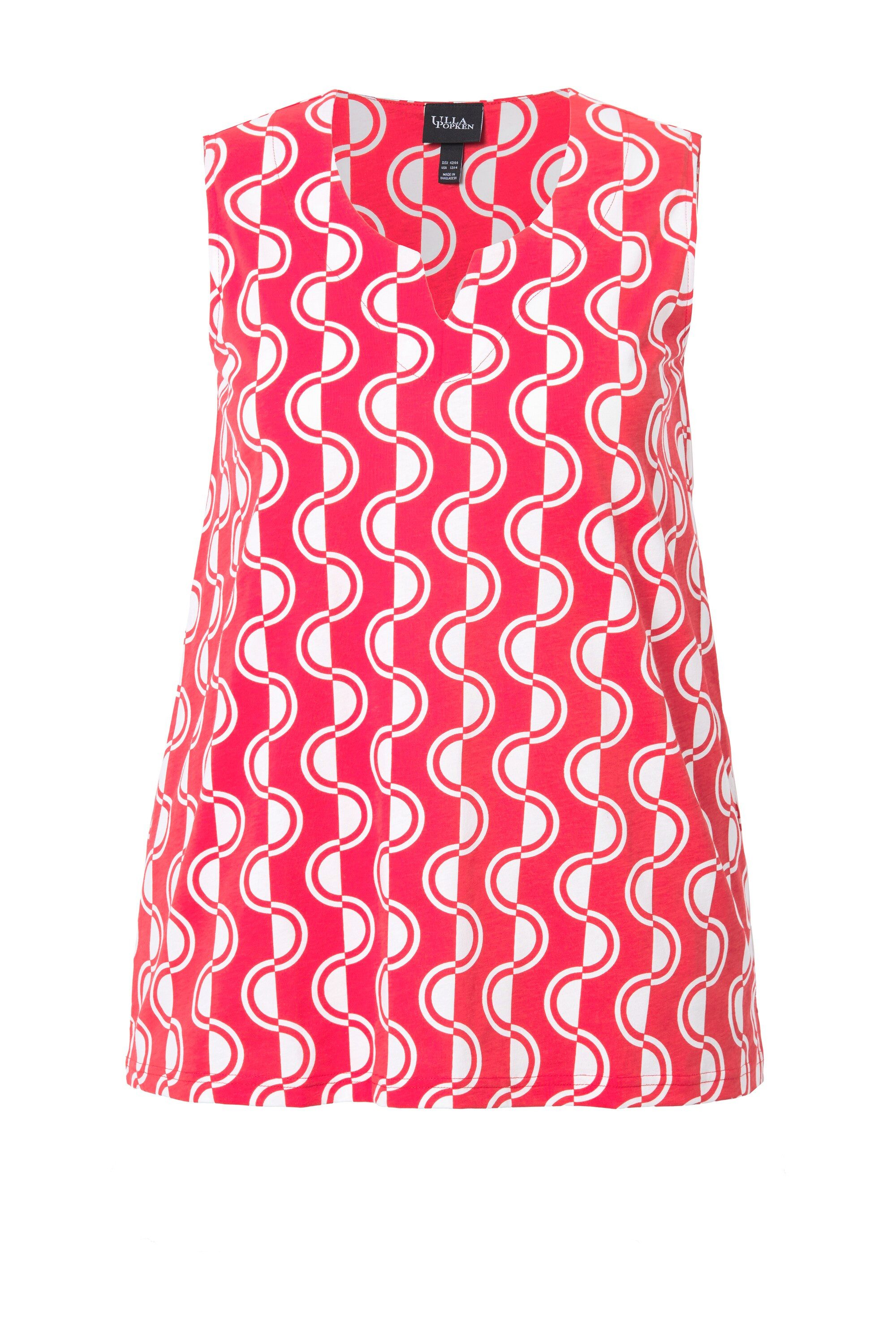 Ulla Popken Longtop Top Wellenmuster A-Linie günstig online kaufen