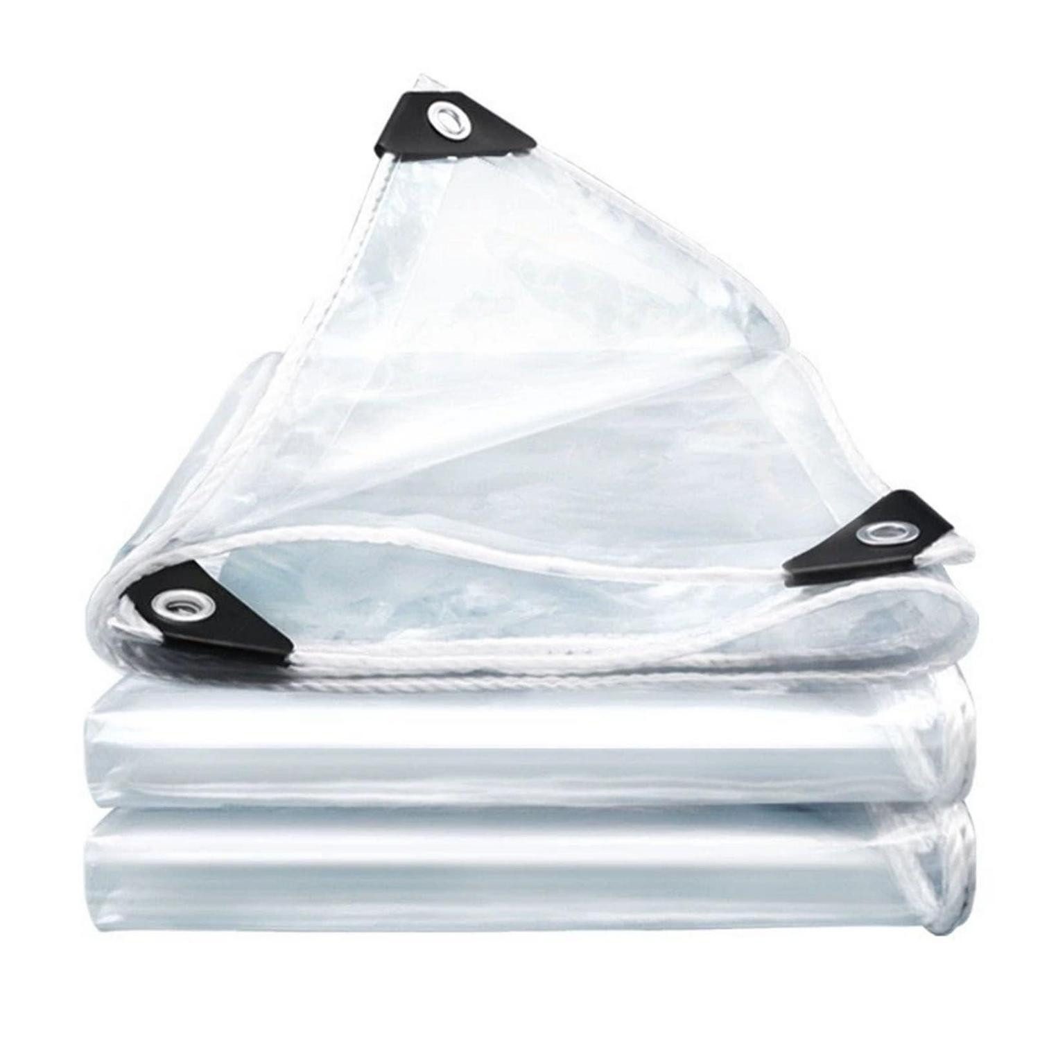 LuxusKollektion Schutzplane Transparente Abdeckplane 1x2m Ösen 420g/m² (1-St)