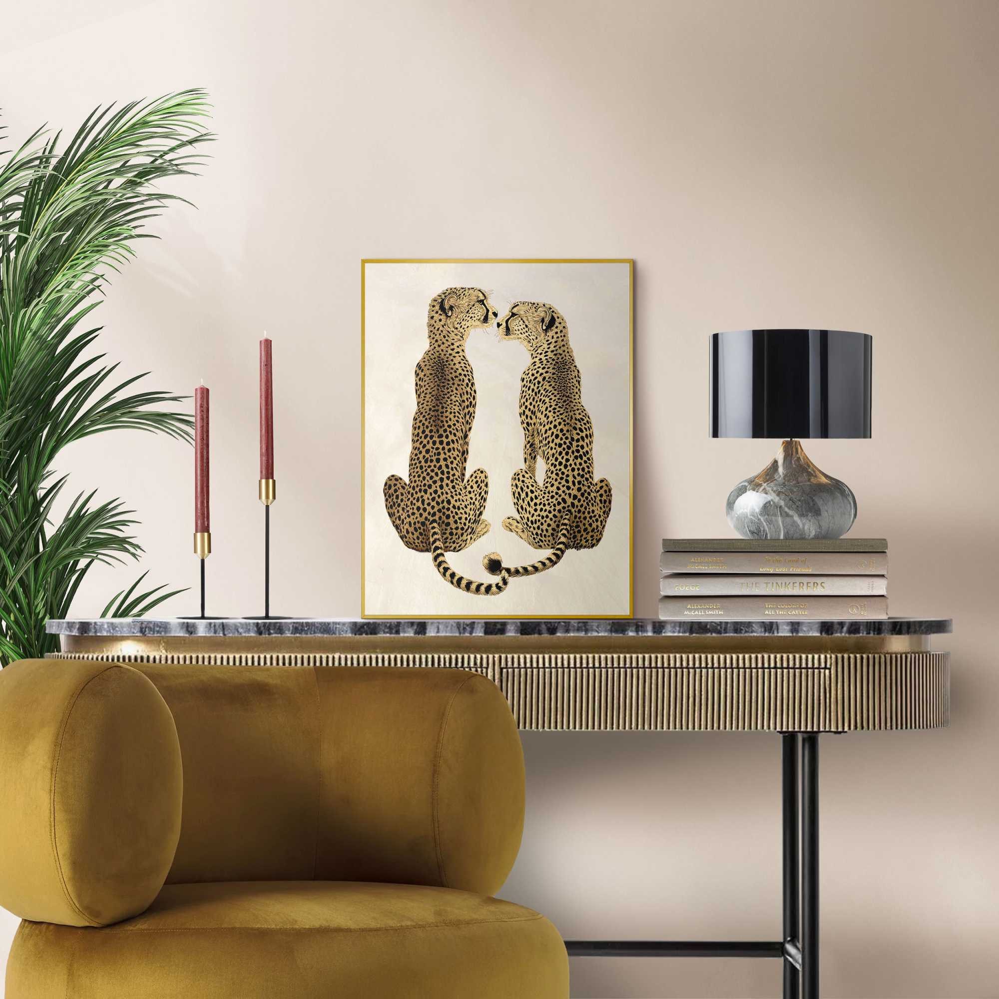 Reinders! Poster Loving Cheetas, Hobbyraum - Gelb - MDF - Tiere - 30x40 cm günstig online kaufen