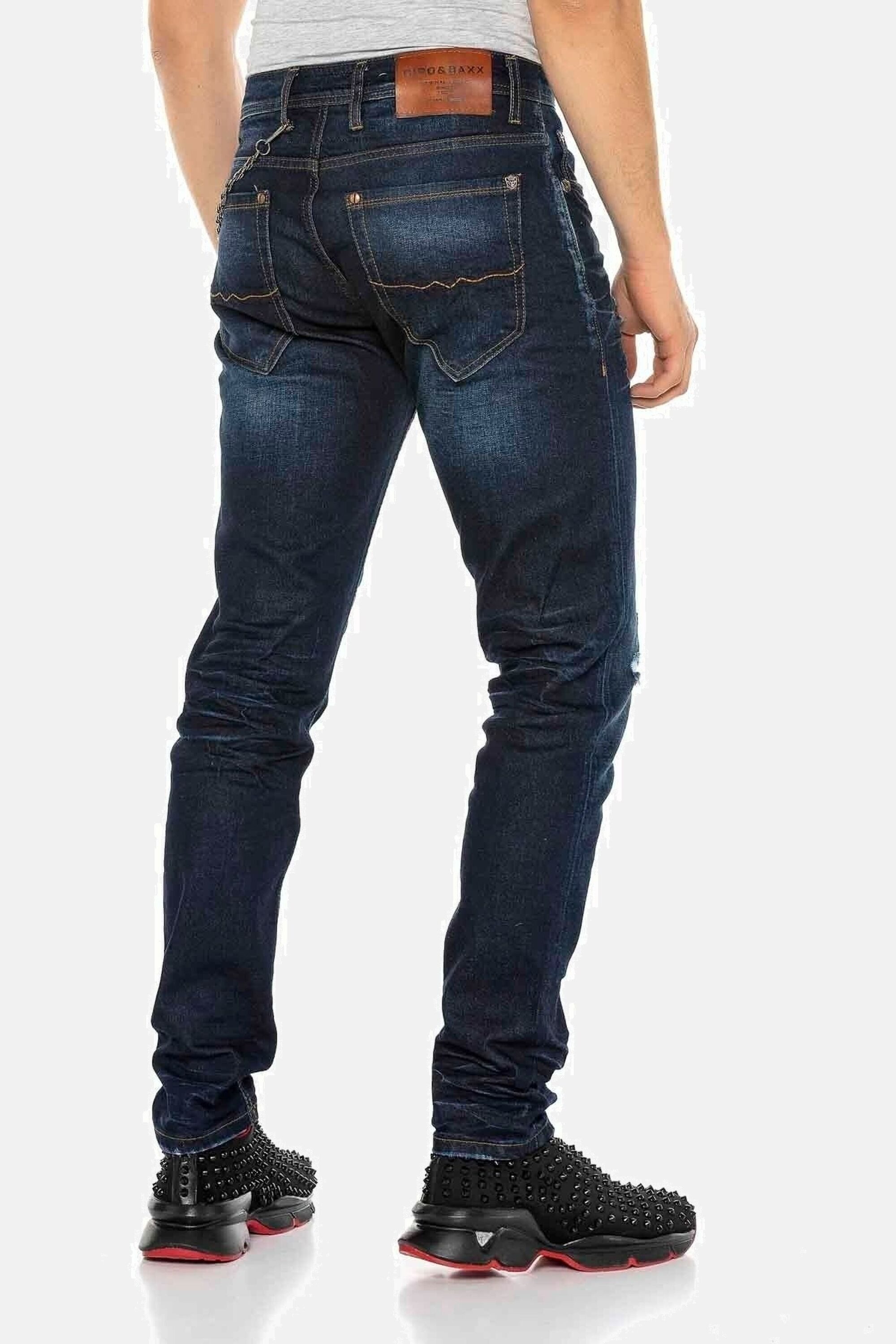Cipo & Baxx Slim-fit-Jeans Jeans im Used-Look, CD-392