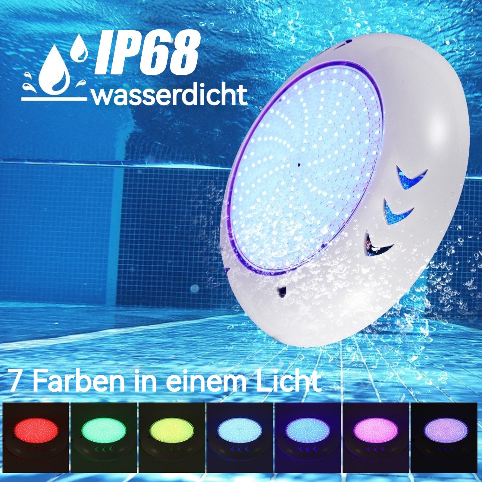 BlingBin Pool-Lampe RGB 55W LED Poolbeleuchtung günstig online kaufen
