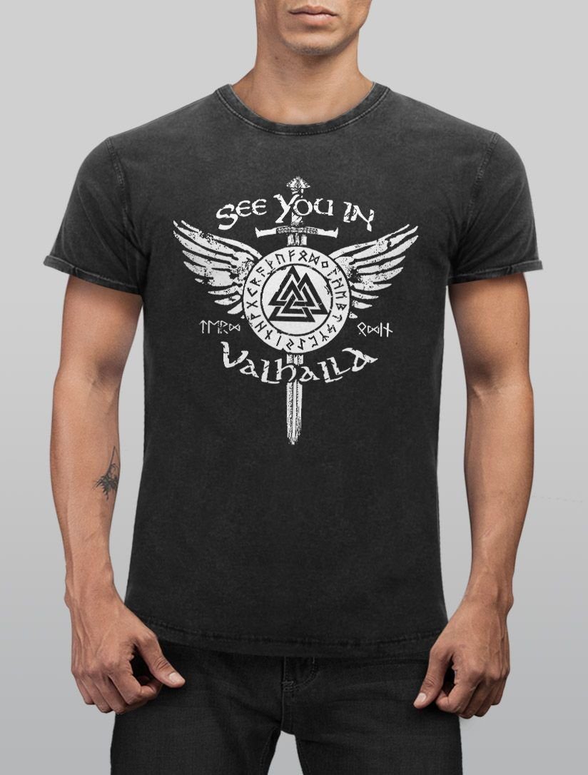 Neverless Print-Shirt Herren Vintage Shirt See günstig online kaufen
