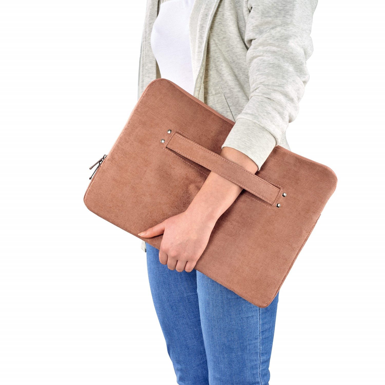 Hama Laptoptasche Notebook-Tasche Schutz-Hülle Cali 15" Pfirsich, Sleeve Cover Laptop passend für 15" 15,4" 15,6" Zoll
