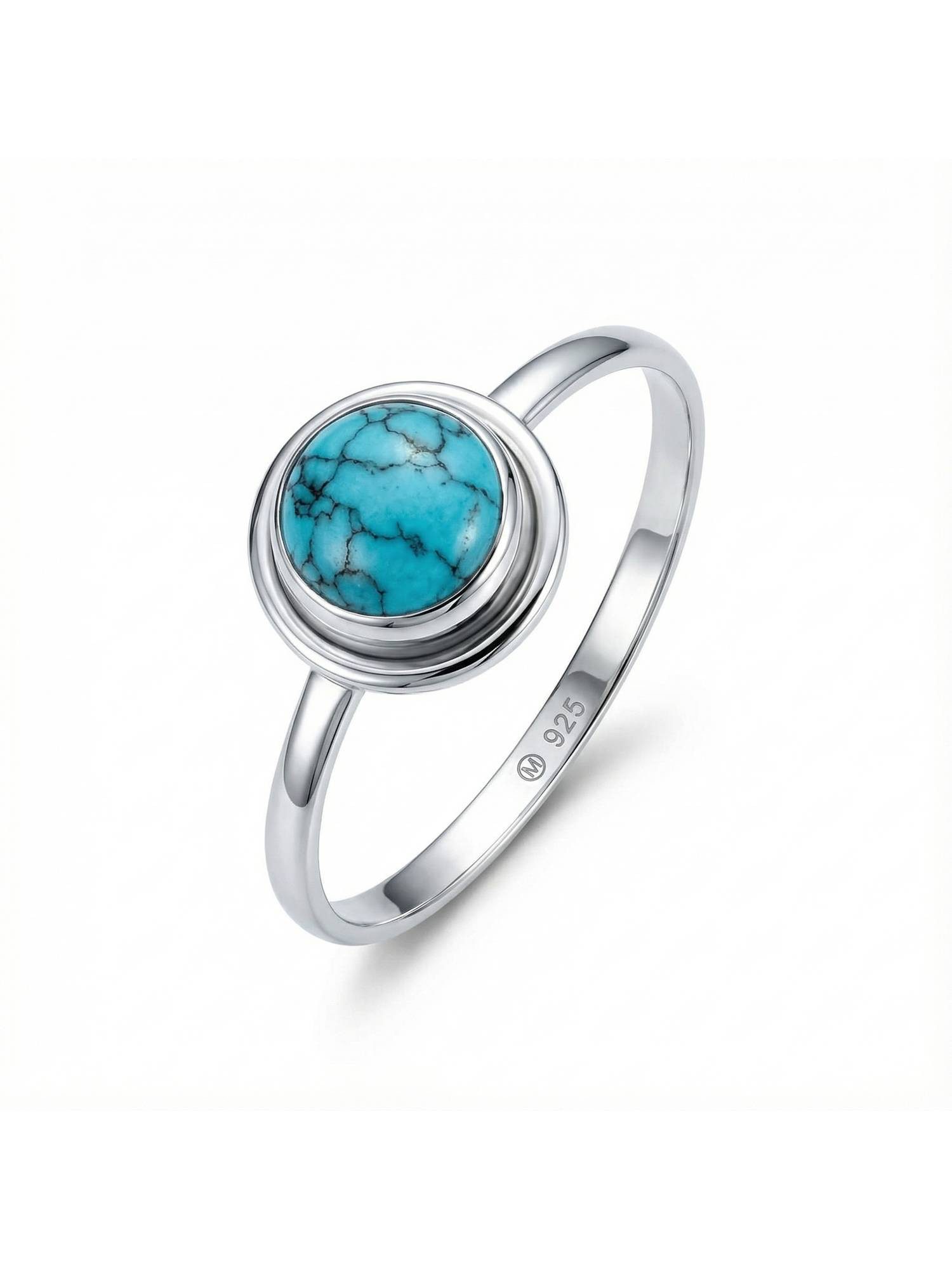 mantraroma Silberring HULETTI aus 925 Silber mit Türkis (Ring mit Schmuckbe günstig online kaufen