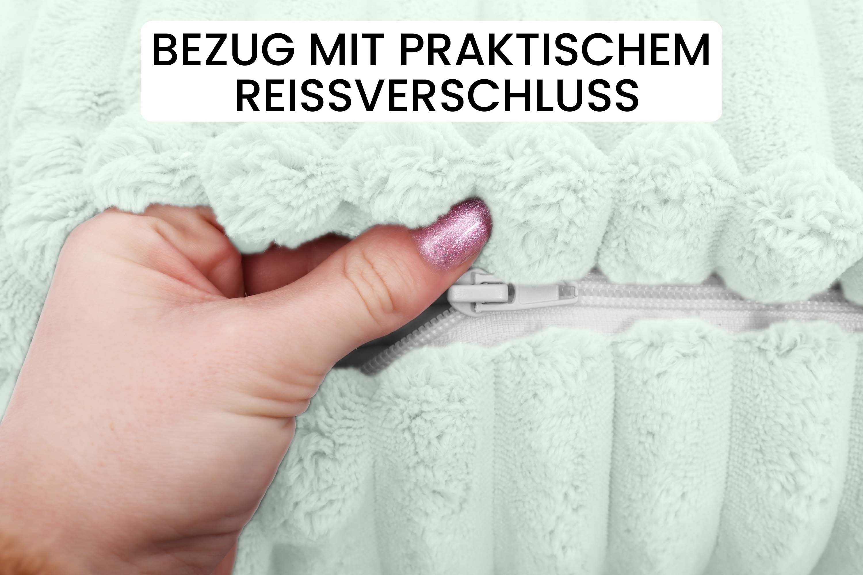 Amilian Nackenrolle 40x15 cm mit Bezug - Kissenrolle - Dekokissen Rolle, Kopfstütze, Nackenstütze mit Bezug, ideal als Kissen, Dekokissen, Sofakissen, Nackenstützrolle, Sofakissen, Lagerungskissen, Schlafkissen