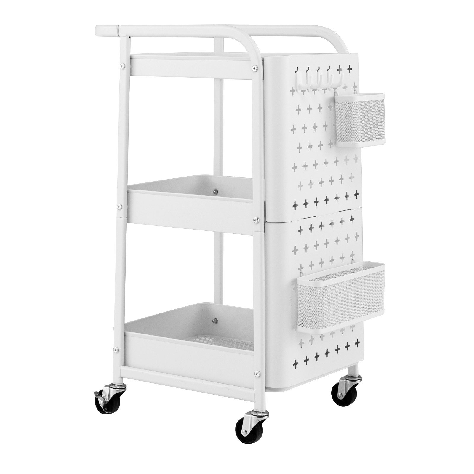 COSTWAY Küchenwagen, 3 Etagen, mit 2 günstig online kaufen