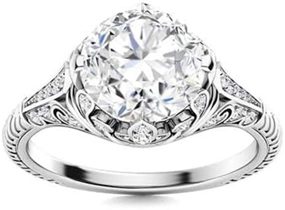 Jumpeak Diamantring 585sterling gouden ring,1,5/2KaratDiamantring,Ehering,Verlobungsring, Valentinstagsgeschenk,Jubiläumsgeschenk,Geschenk für meine Geliebte