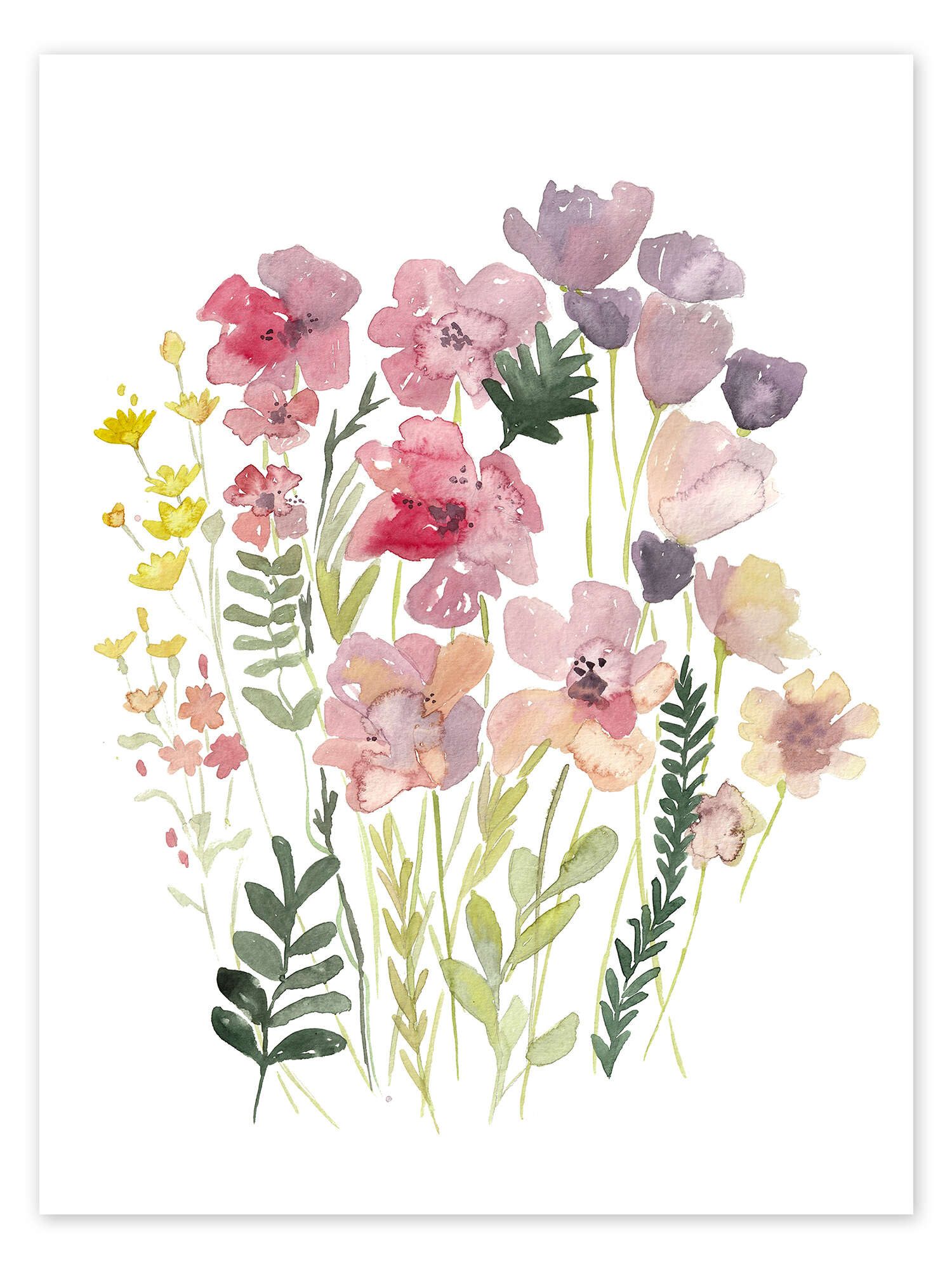 Posterlounge Wandbild Wildblumenstrauß, Mantika Studio, erhältlich als Poster, Leinwandbild, Wandsticker oder Acrylglasbild