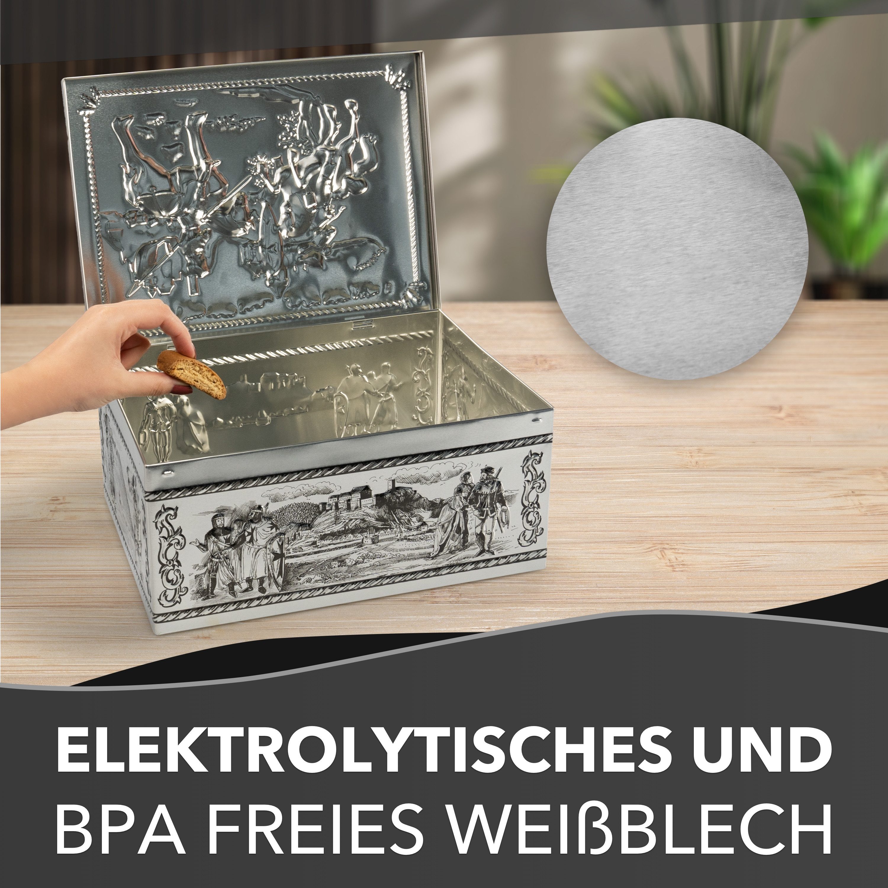 MediMuc Keksdose große Kreuzritter Truhe, Kreuzritter Truhe – Bild 5 von 5