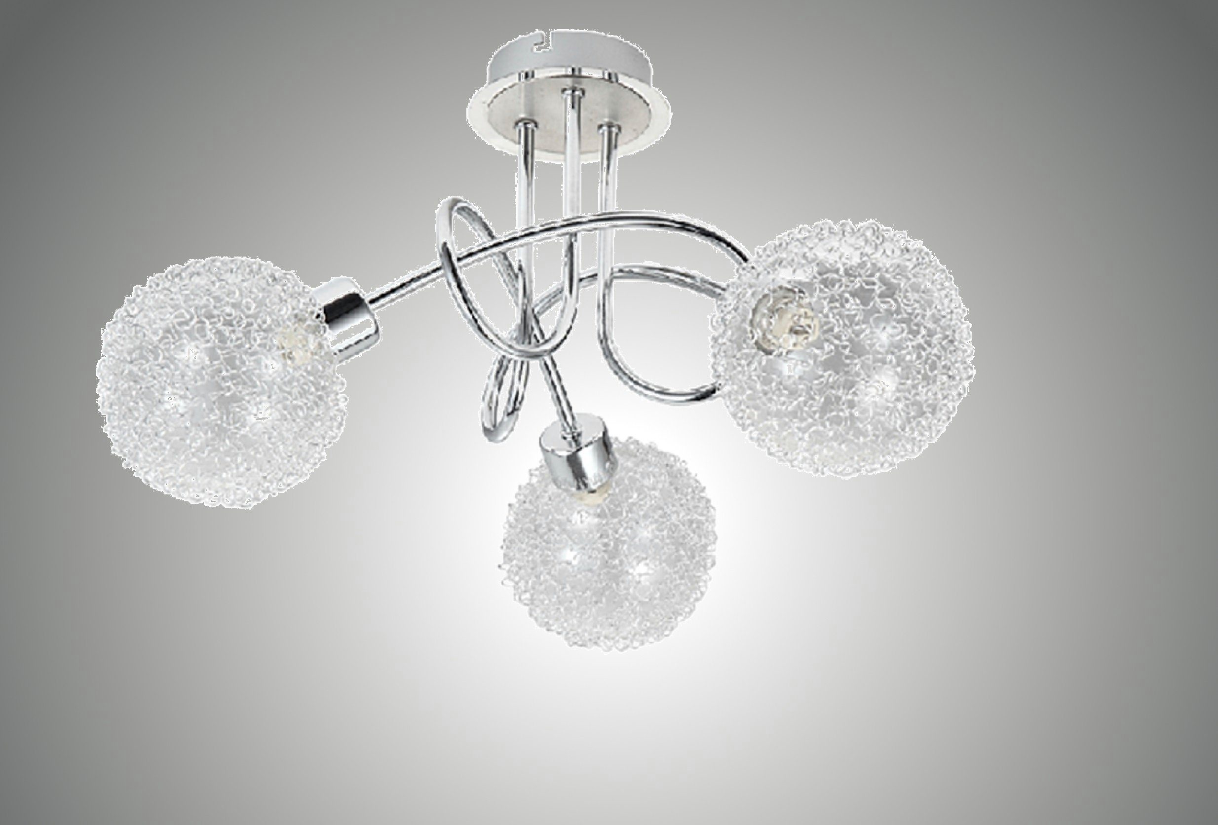 TRANGO LED Deckenleuchte, 3-flammig 1002-38 LED Deckenleuchte Chromoptik Se günstig online kaufen