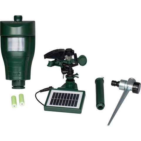 Gardigo Wasserstrahl-Tiervertreiber Solar Wasser-Tierabwehr, mit Solarpanel und Akku