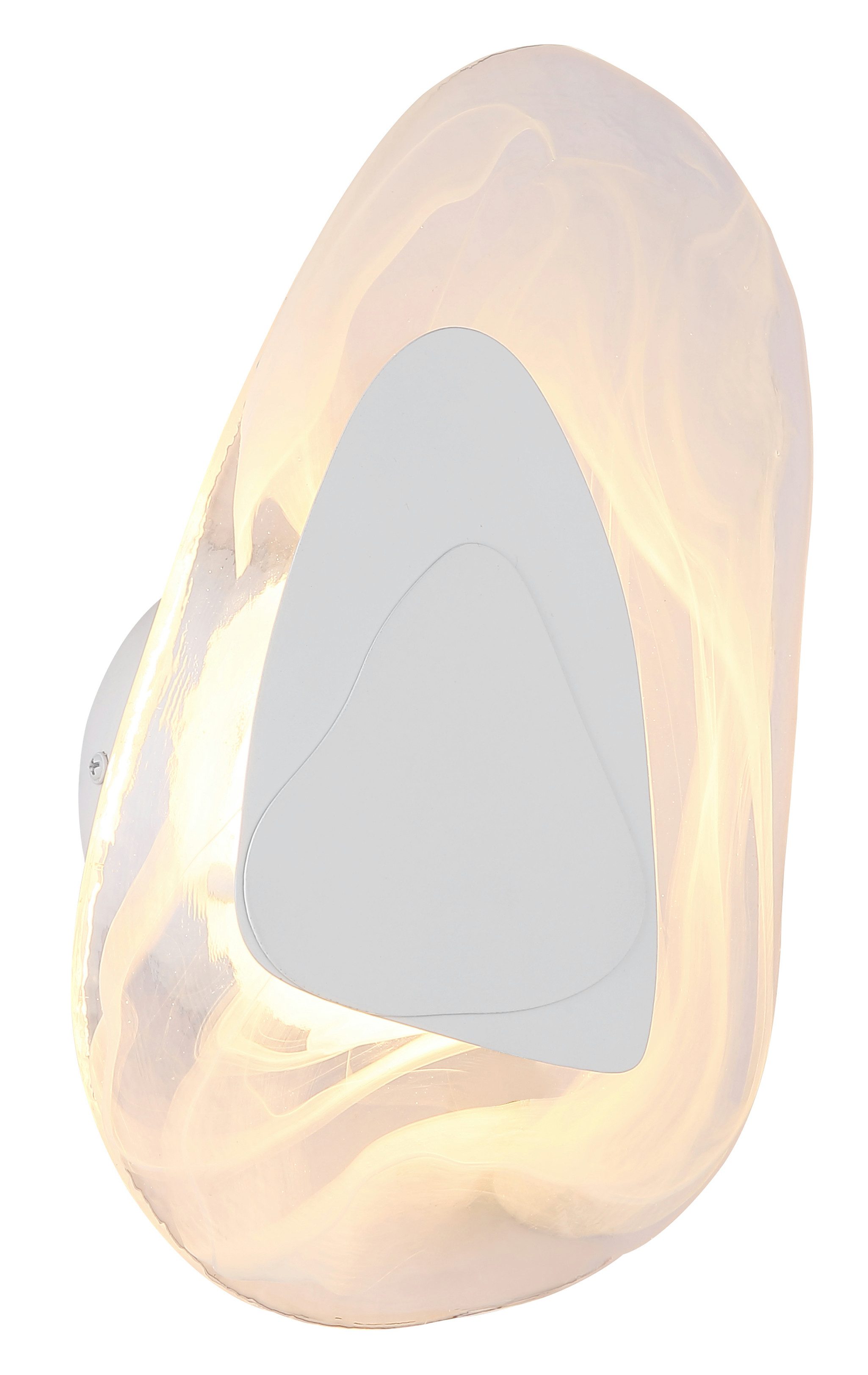 GLOBO LIGHTING LED Wandleuchte DORSEY, LED fest integriert, Warmweiß, Wandlampe/Glas klar/BxH: 203x315mm/Deko