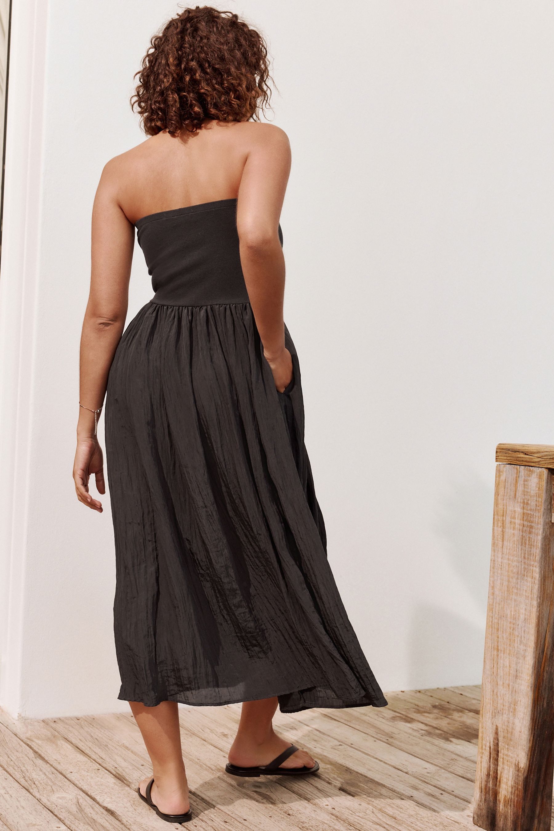 Next Midikleid Bandeau-Midikleid aus Jersey-Mischgewebe (1-tlg) günstig online kaufen