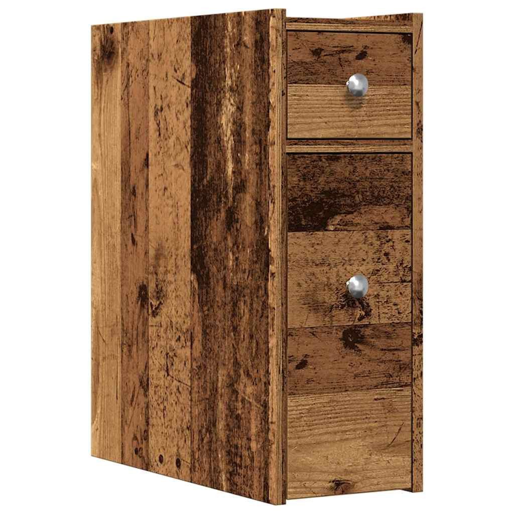 vidaXL Fächerschrank Badschrank Schmal mit Rollen günstig online kaufen