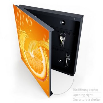 Primedeco Schlüsselkasten Magnetpinnwand mit Glasfront Orangensaft (1 St)