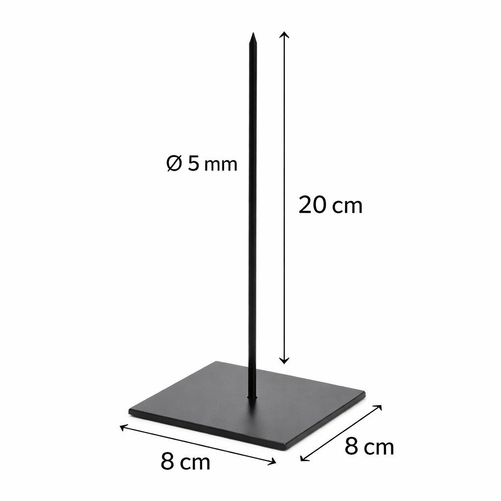 NaDeco Dekoobjekt Metallständer in Schwarz ca. 8x8x20cm Skulpturenständer D günstig online kaufen