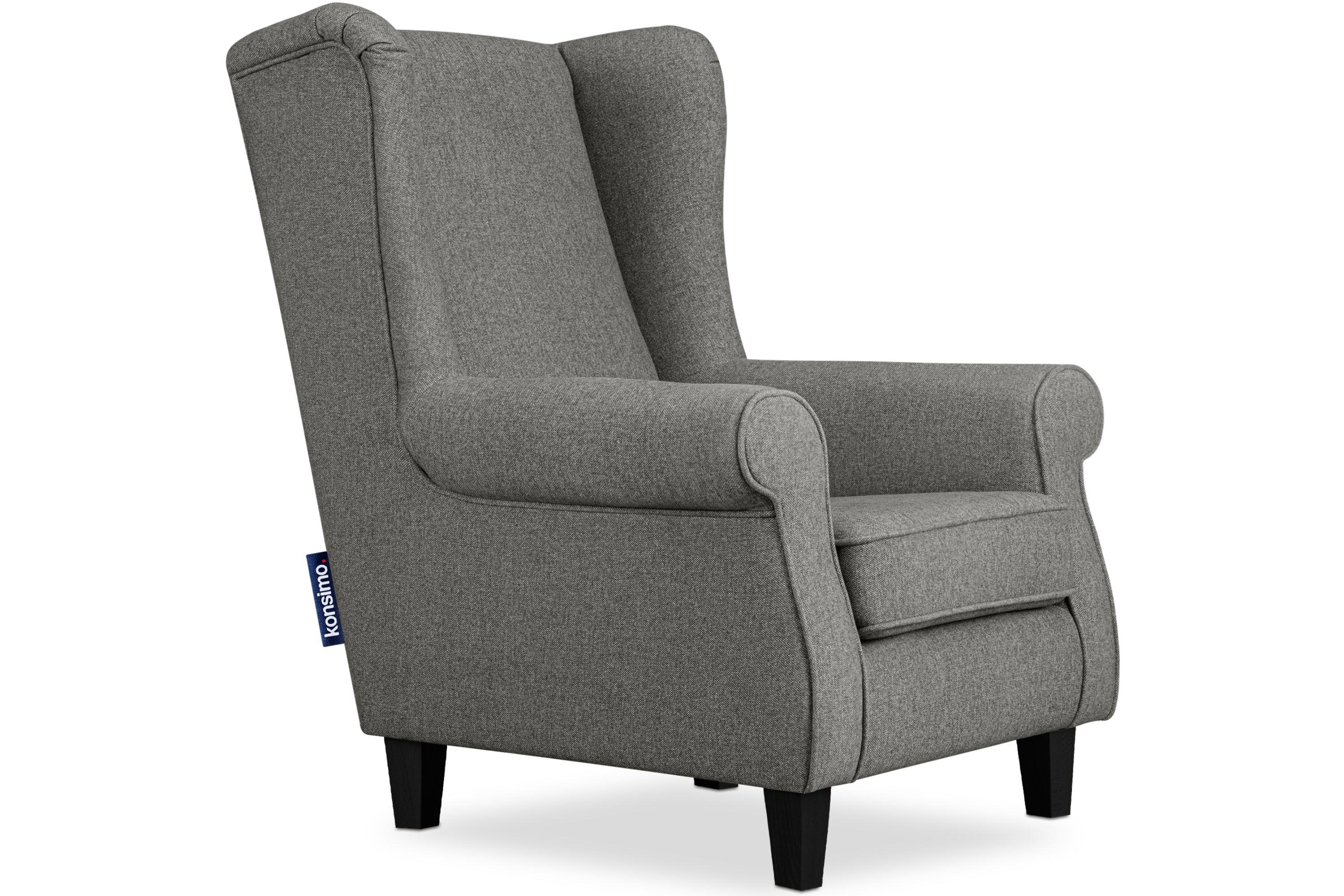 KONSIMO® Ohrensessel MILES Gepolsterter Sessel, mit günstig online kaufen