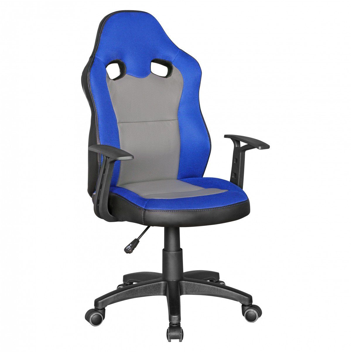 KADIMA DESIGN Kinderstuhl Kinder-Stuhl Blau, - mit höhenverstellbar, Blau Grau Armlehnen | Ergonomisch, FAST