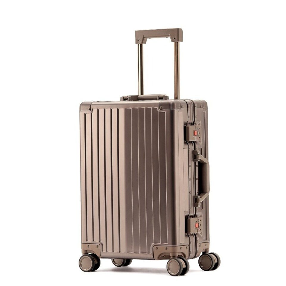 Heuer H Koffer Aluminium STRIPE Premium 20/24/28 Zoll, TSA-Schlösser, Aluminium, Leicht, Robust