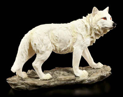 Figuren Shop GmbH Tierfigur Wolf Figur - Der Bergwächter - Willow Hall Tierfigur Deko