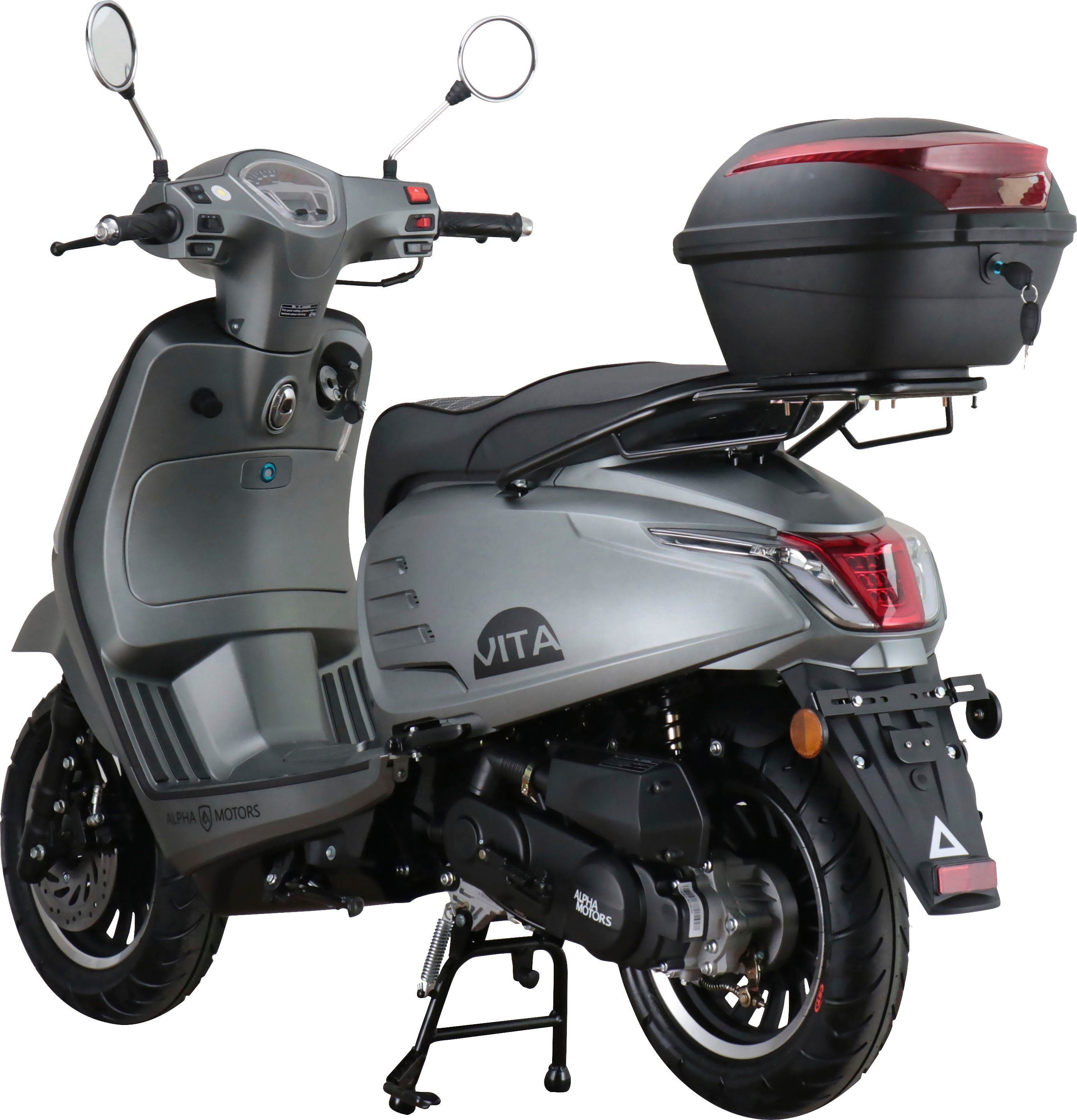 Alpha Motors Motorroller inkl. 50 Vita, 45 km/h, Euro Topcase 5, ccm