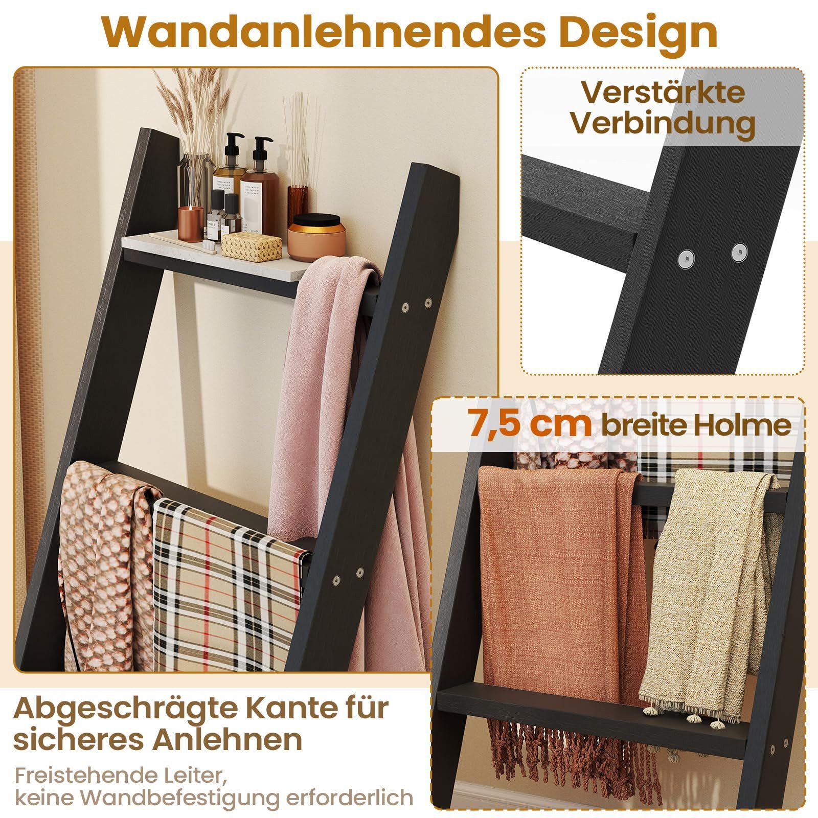 COSTWAY Handtuchleiter 5 Ebenen Handtuchhalter, aus günstig online kaufen