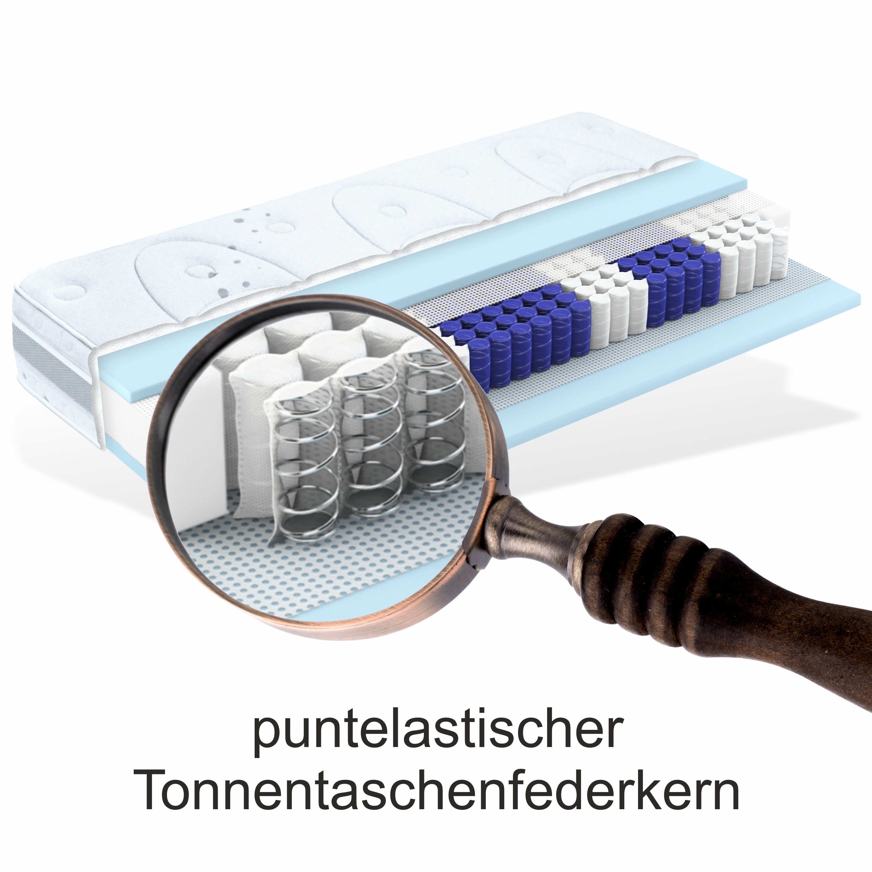 Taschenfederkernmatratze MED TTFK mit Klimaband extra 25cm hoch Tonnen Fede günstig online kaufen