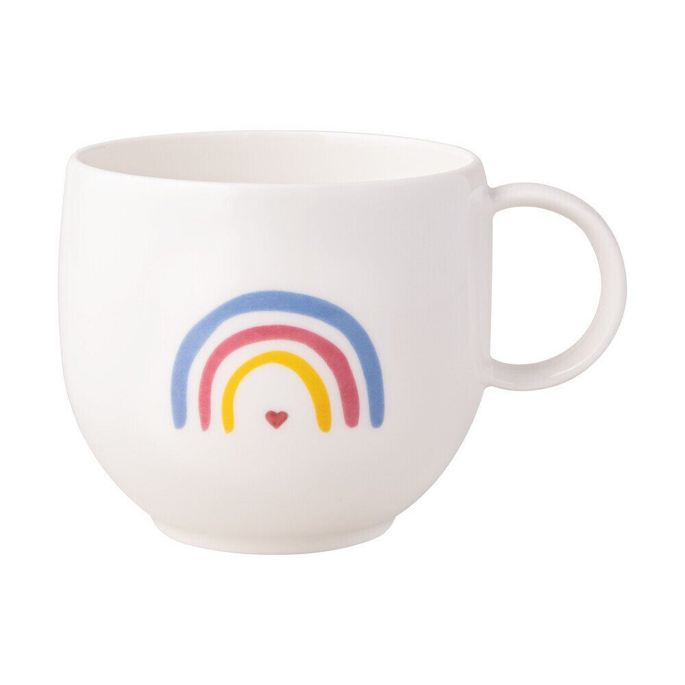 Villeroy & Boch Becher Henkelbecher 0,29 l With Love Be Happy, 1-tlg., Premium Porcelain, Henkelbecher, 0,29 l, Premium Porcelain, Weiß