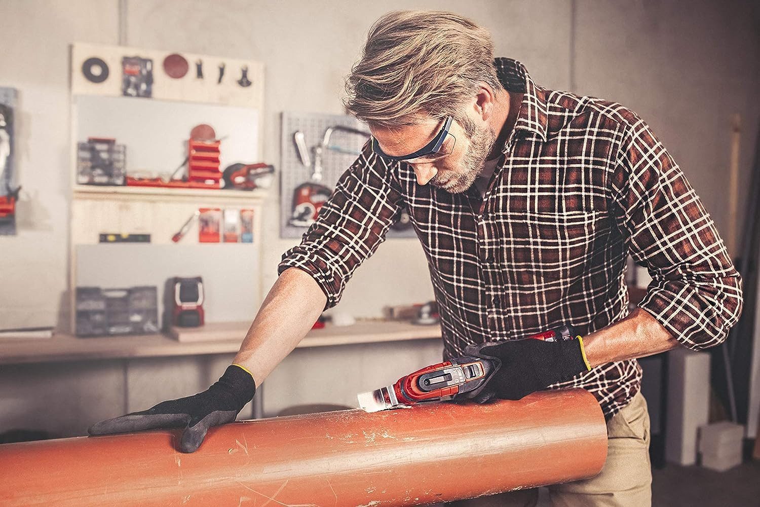 Einhell Akku-Multifunktionswerkzeug Multifunktionswerkzeug TC-MG 18 Li 18V Akku 2.5 Ah Ladegerät + Koffer – Bild 5 von 5