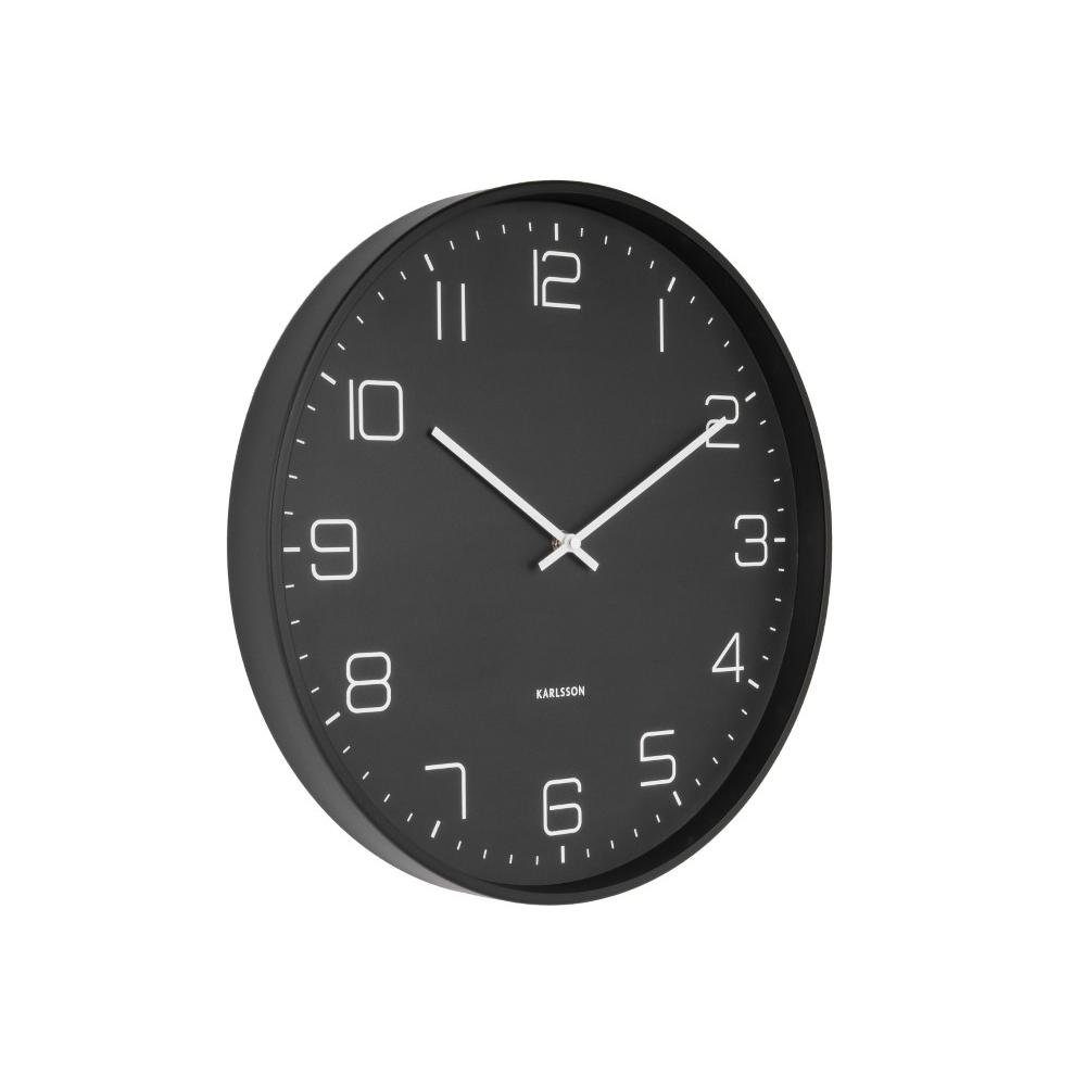 Karlsson Uhr Wanduhr Lofty Mattschwarz