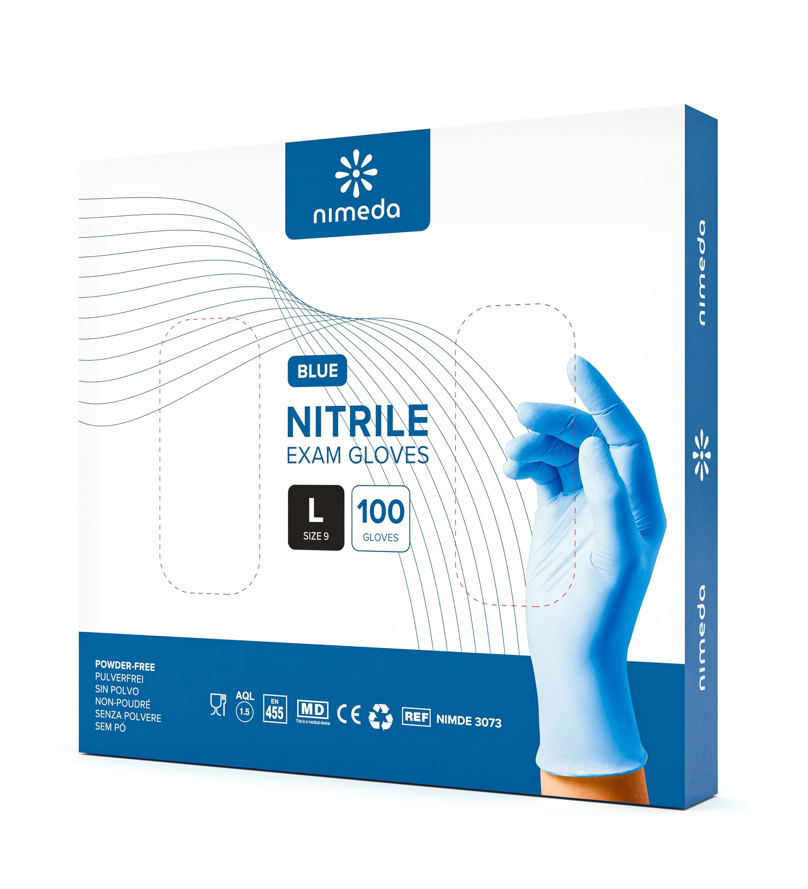 Kemes Одноразовые перчатки Nitrilhandschuhe 100 Stück Einmalhandschuhe Gummihandschuh Latexfrei