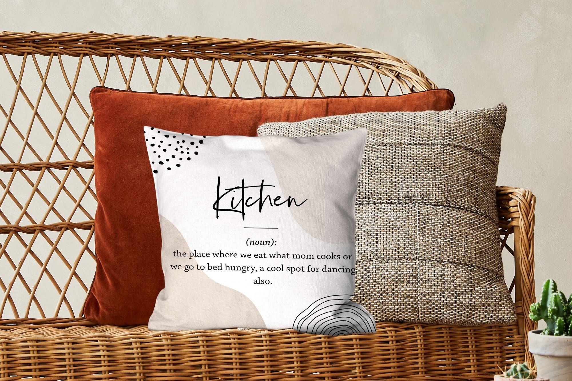 Küche Definition Schlafzimmer, mit Wörterbuch, Sprichwörter Füllung MuchoWow Sofakissen - Zitate Wohzimmer, Küche Zierkissen für Dekokissen - Deko, - der -