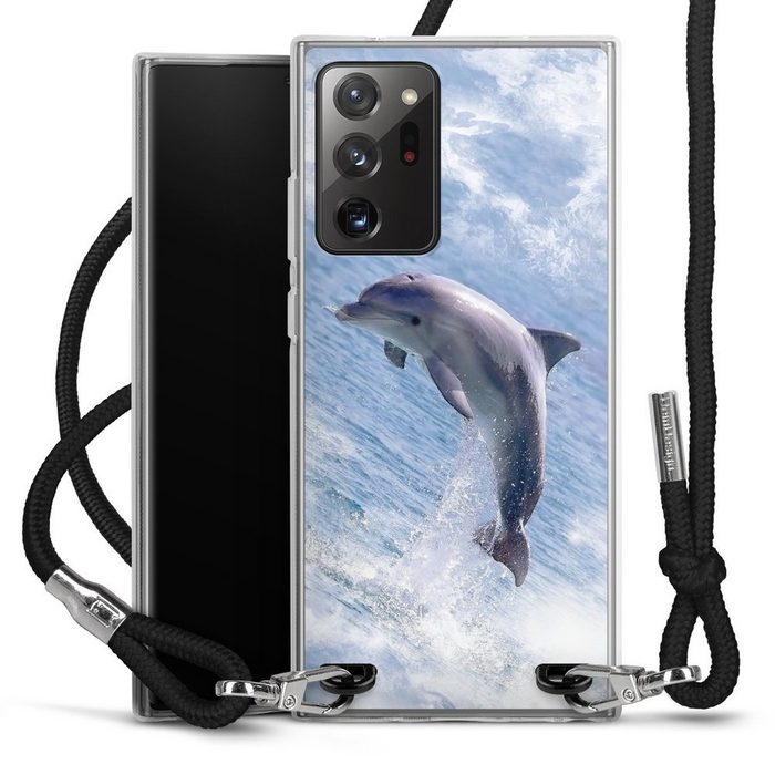 DeinDesign Handyhülle Delfine Meer Wal Springender Delphin Samsung Galaxy Note 20 Ultra Handykette Hülle mit Band Cover mit Kette