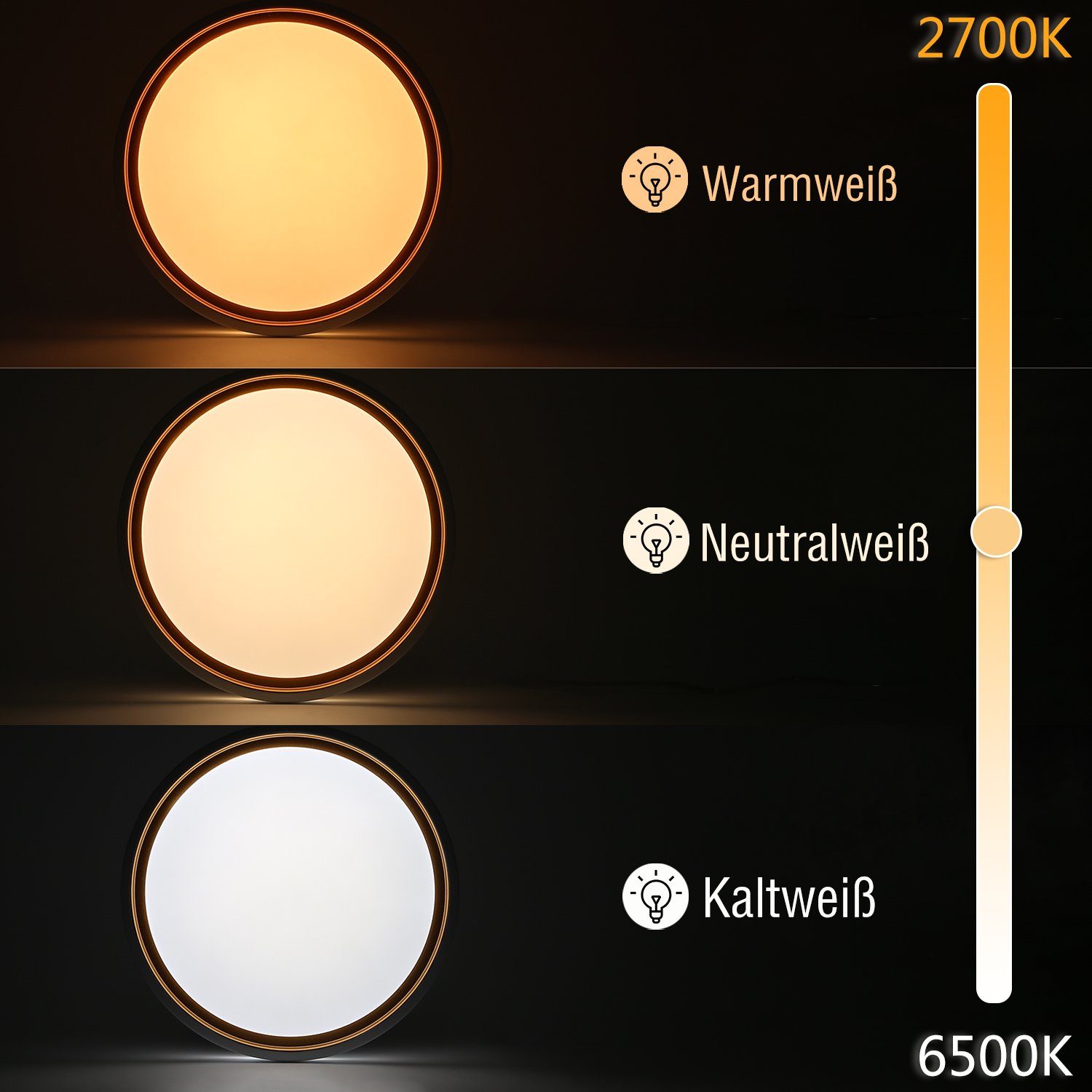ZMH LED Deckenleuchte Wohnzimmer Ø30CM Dimmbar günstig online kaufen