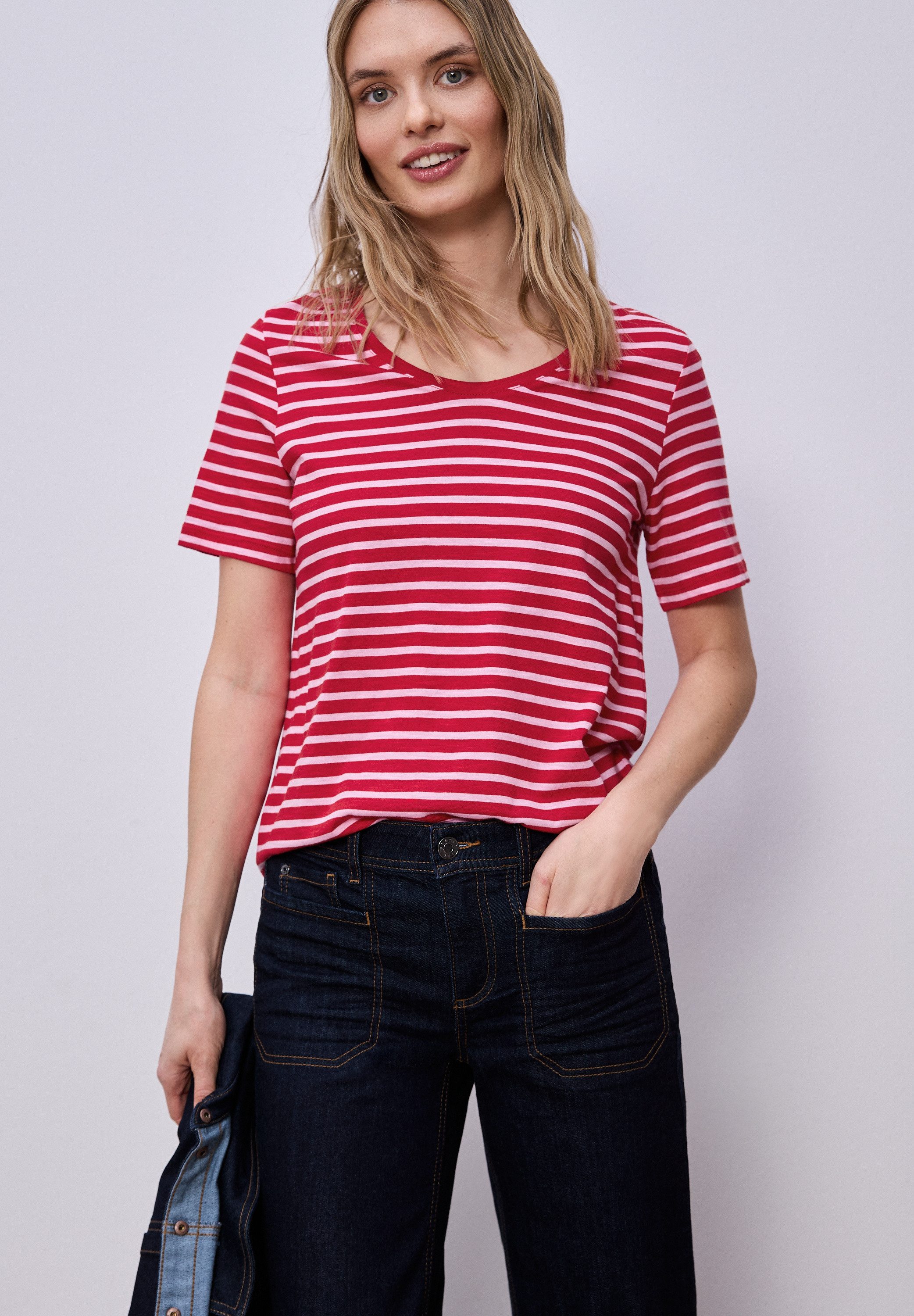 STREET ONE V-Shirt mit V-Ausschnitt