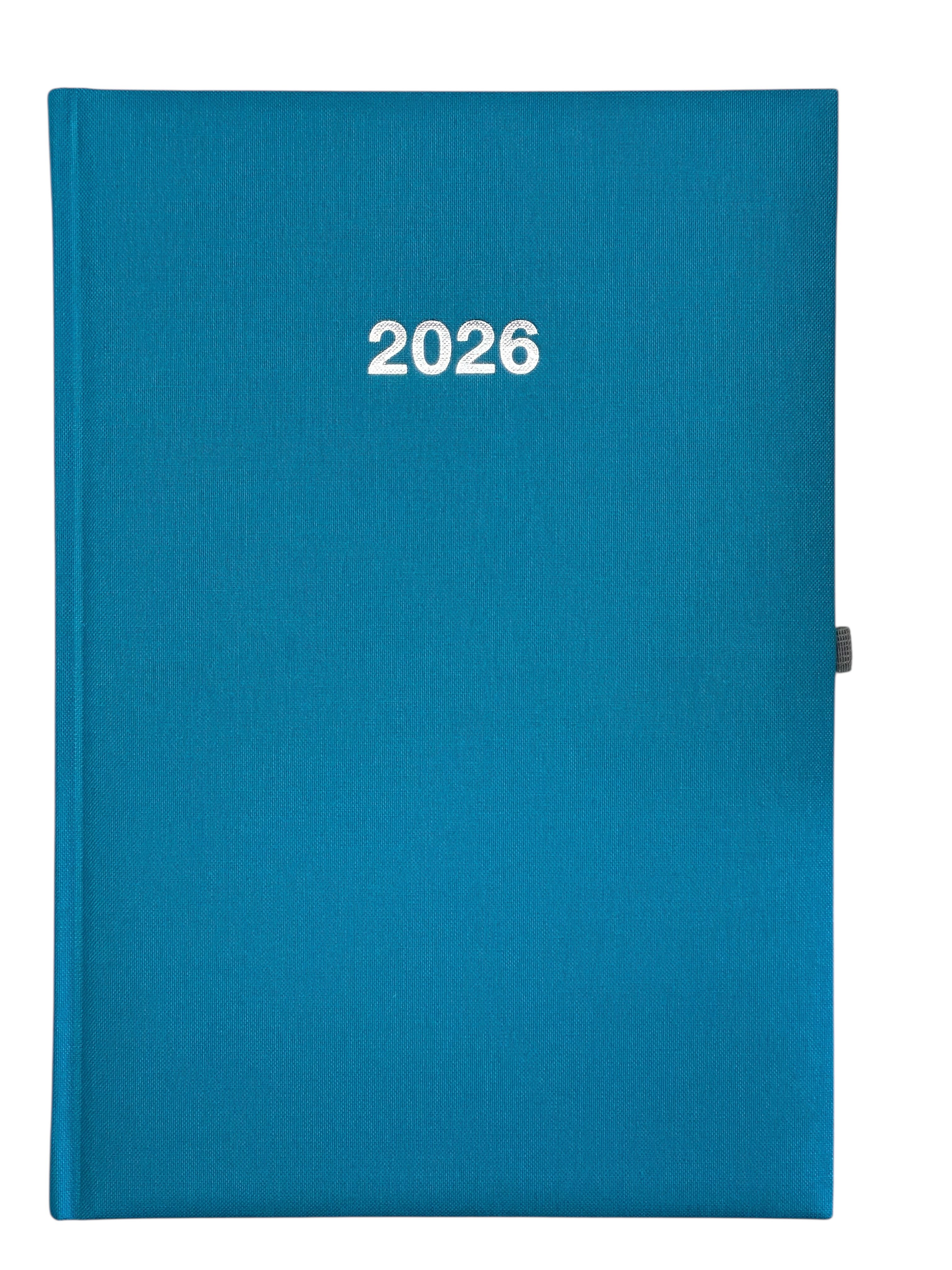 ADINA Buchkalender 2025 ADINA Wochenkalender A5+ türkis 24x16cm 1 Woche auf 2 Seiten